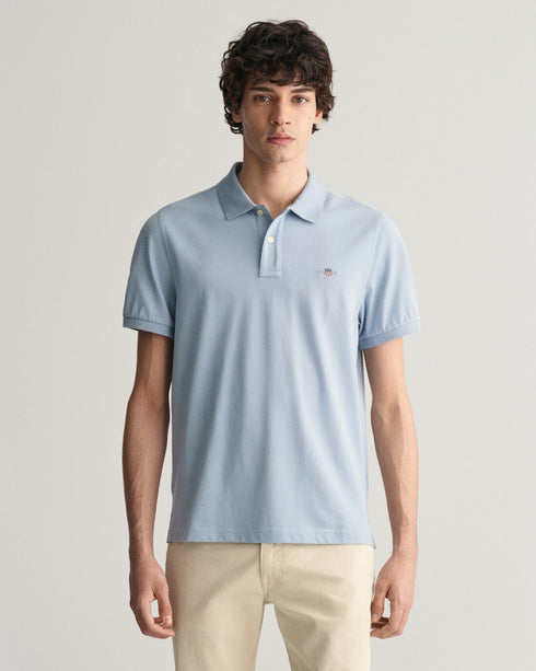 Gant Shield S/S Pique Polo Tee Shirt Blue